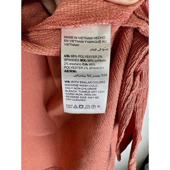 Chicos Travelers Open Front Cardigan Jacket Womens 1/Medium Coral Orange - Picture 5 of 10